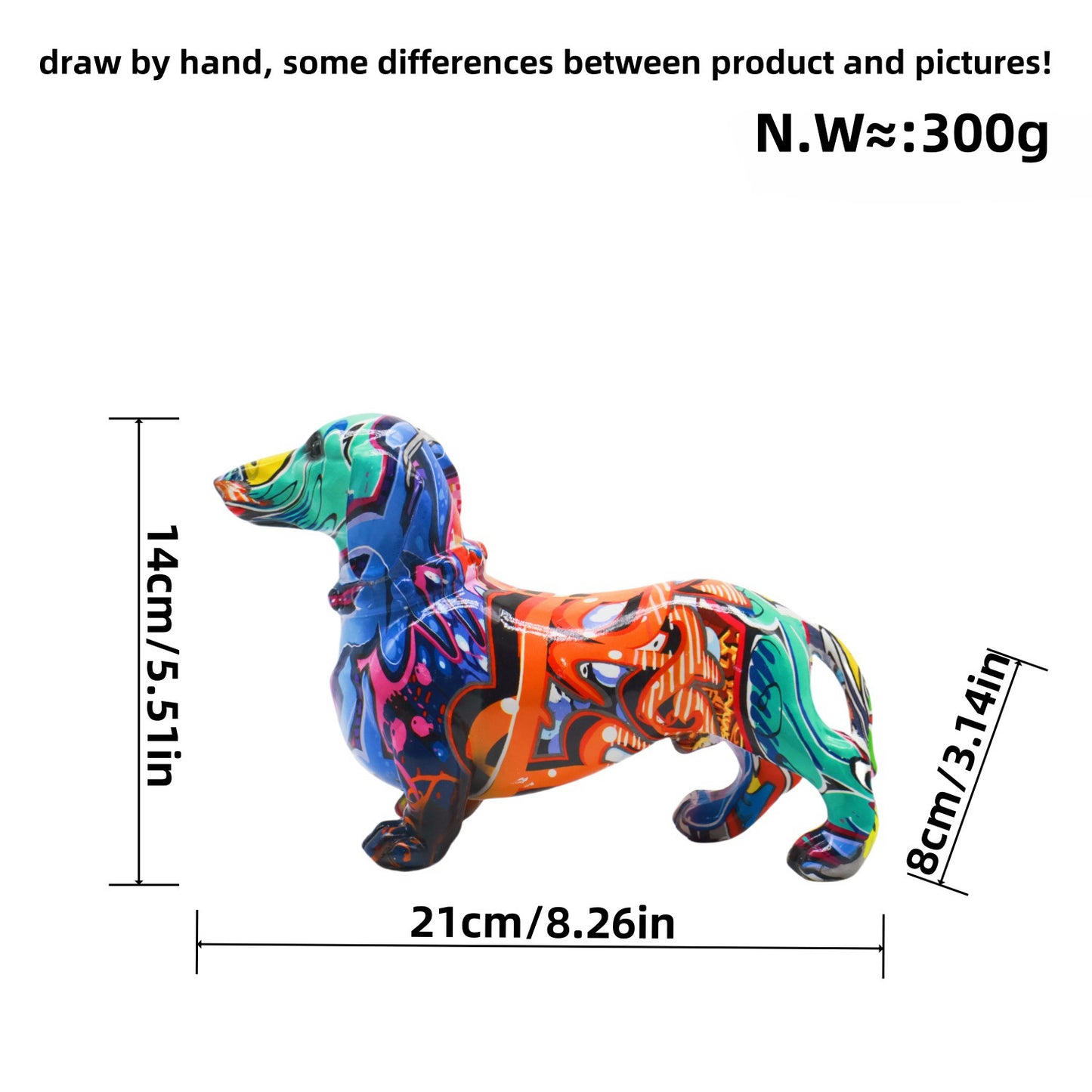 Dachshund Dog Graffiti Art Decoration