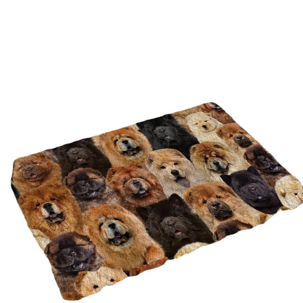 Hot Selling Product Home Door Mat Fashion 3D Digital Dog Printing Rectangular Mat Wholesale Customization