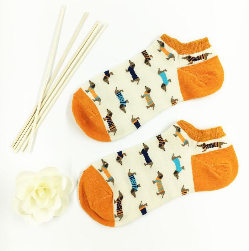 Doxie Dob 10pcs cotton socks dog print