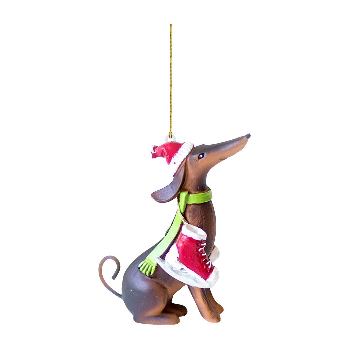 Acrylic Dachshund Christmas Tree Decoration