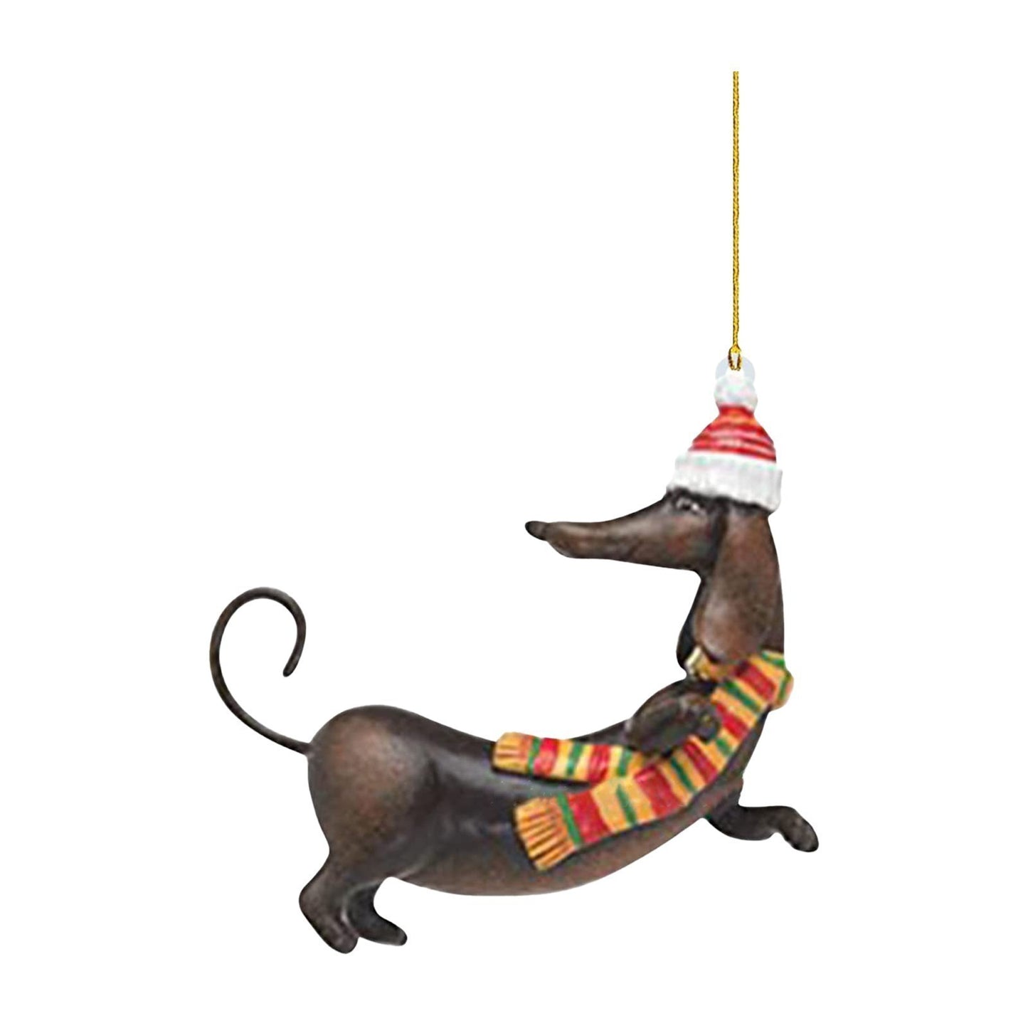 Acrylic Dachshund Christmas Tree Decoration