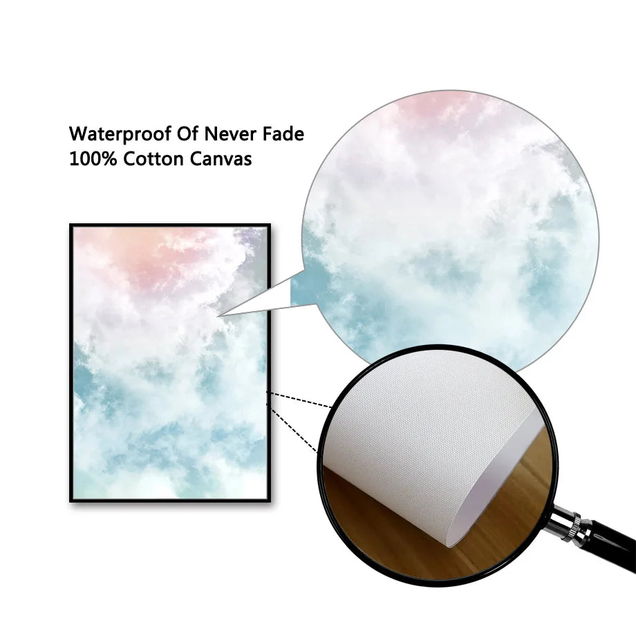 Cloud Desert Dry Tree Bird Flower Phalaenopsis Wall Art Canvas Painting Nordic Posters And Prints Decor Pictures For Living Room