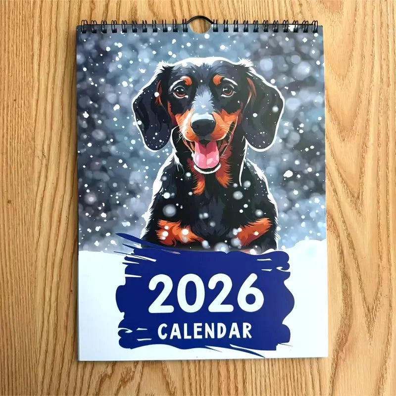 2026 Calendar Dachshund Hangable Wall