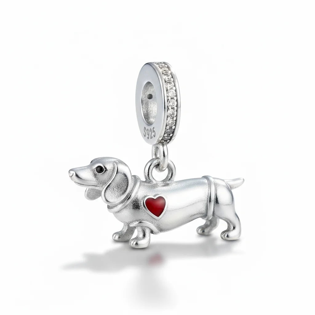 925 Sterling Silver Dachshund Charm