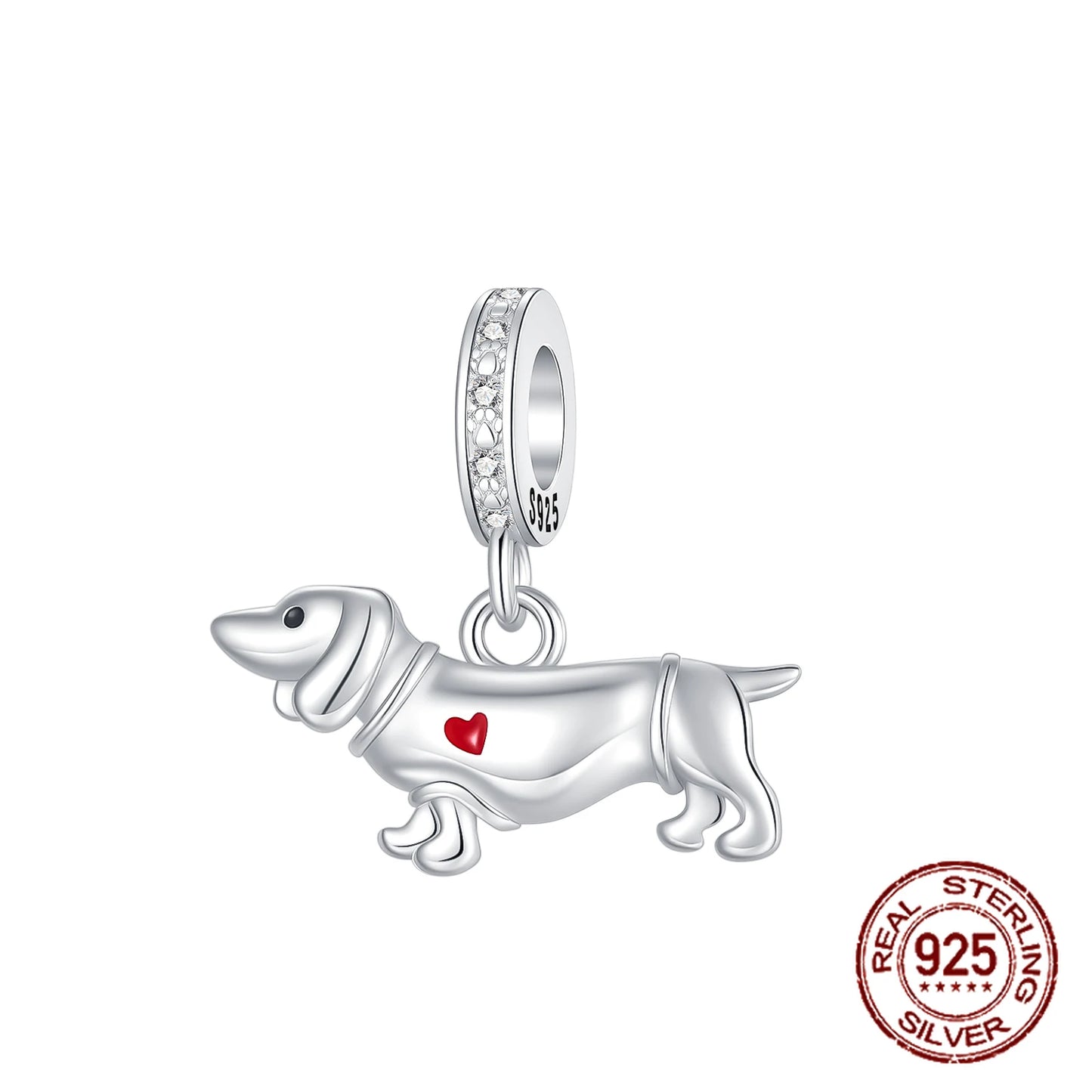925 Sterling Silver Dachshund Charm