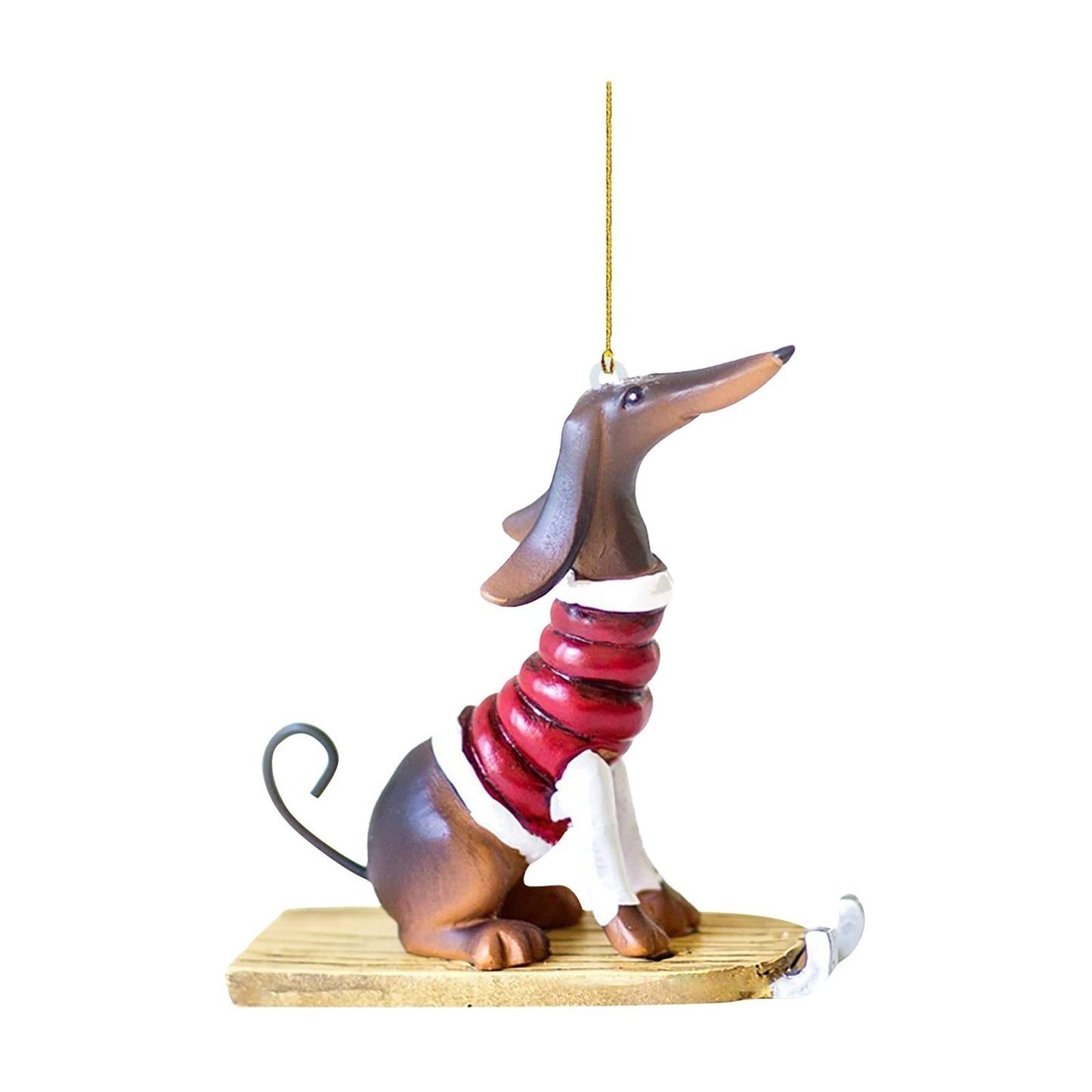 Acrylic Dachshund Christmas Tree Decoration