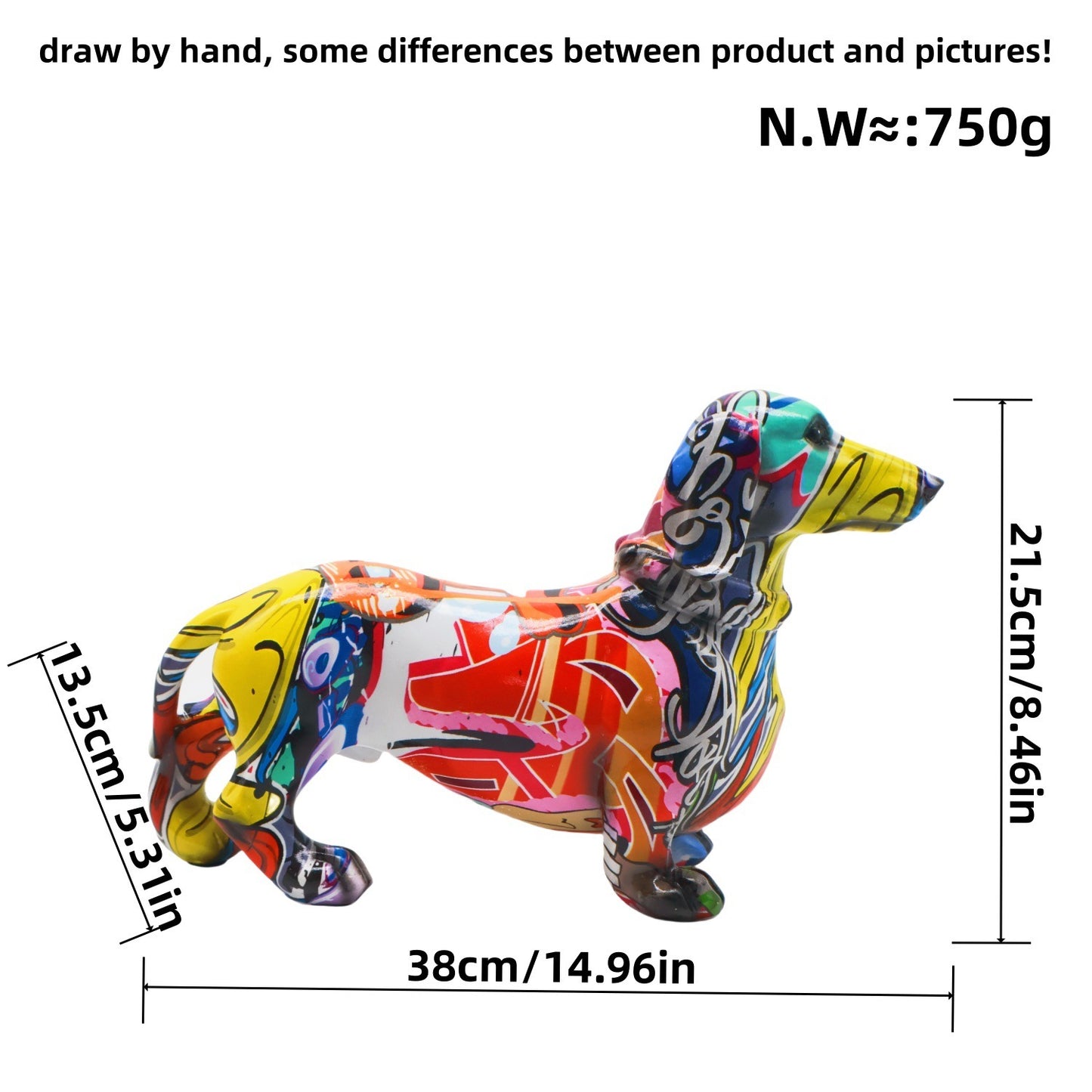 Dachshund Dog Graffiti Art Decoration
