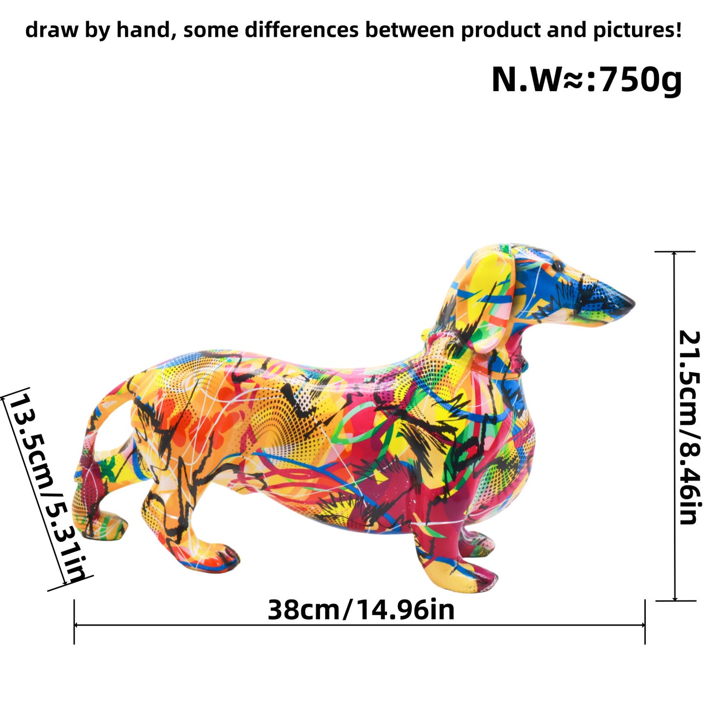 Dachshund Dog Graffiti Art Decoration