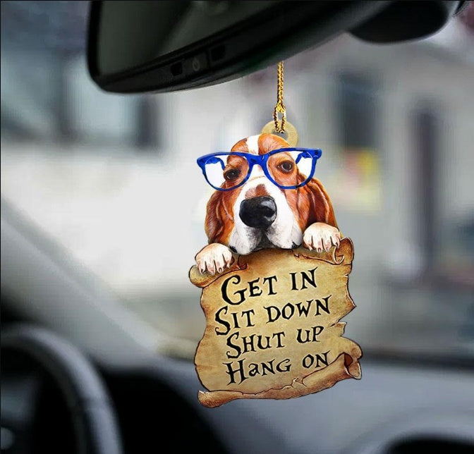 Car Pendant Sleeping Dachshund Angel Hanging Ornament