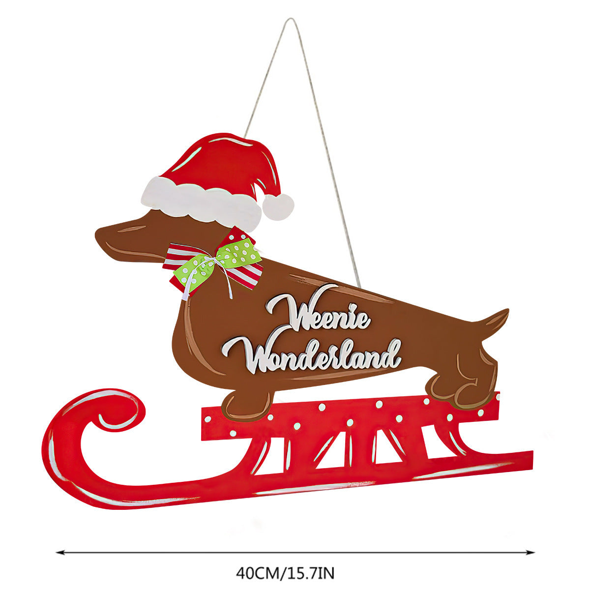 Christmas Dachshund Hanging Decoration